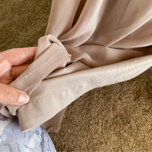 Azazie Bridesmaid Blake Dress Formal Prom Evening Gown Maxi Lace Blush Tan: 4 - Picture 8 of 13